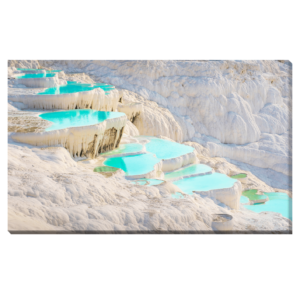 Pamukkale, piscina natural con agua azul, Turquía