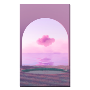 Ilustracuón 3d nube rosa