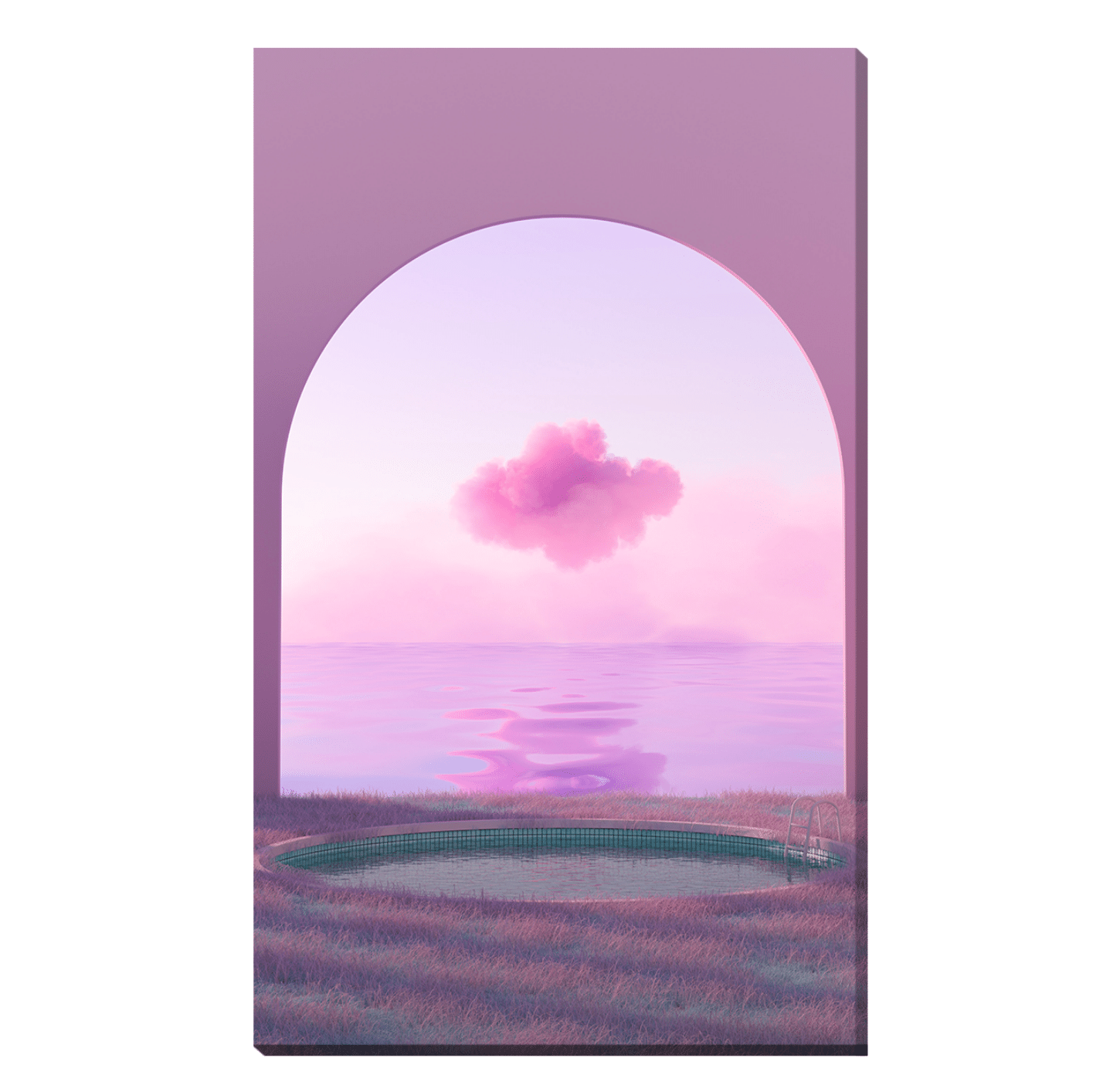 Ilustracuón 3d nube rosa