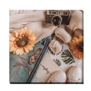 Camara retro con accesorios